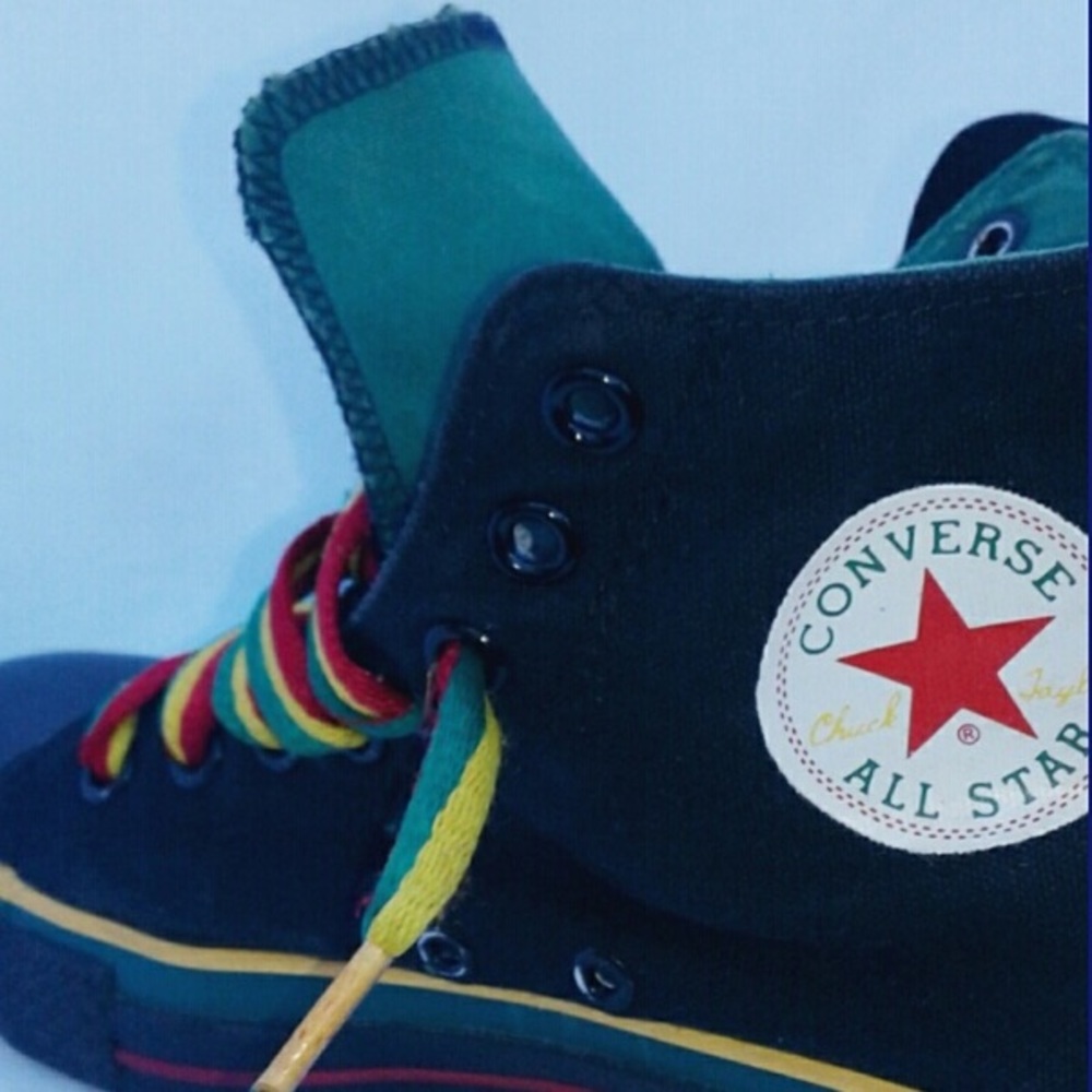 Converse All Star unisex Jamaican Rasta high tops